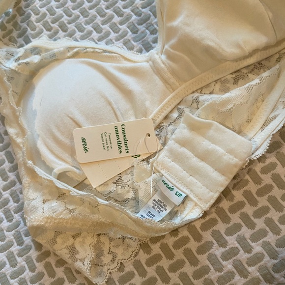 NWT Aerie Ivory Animal Lace Halter Bralette - Picture 5 of 6
